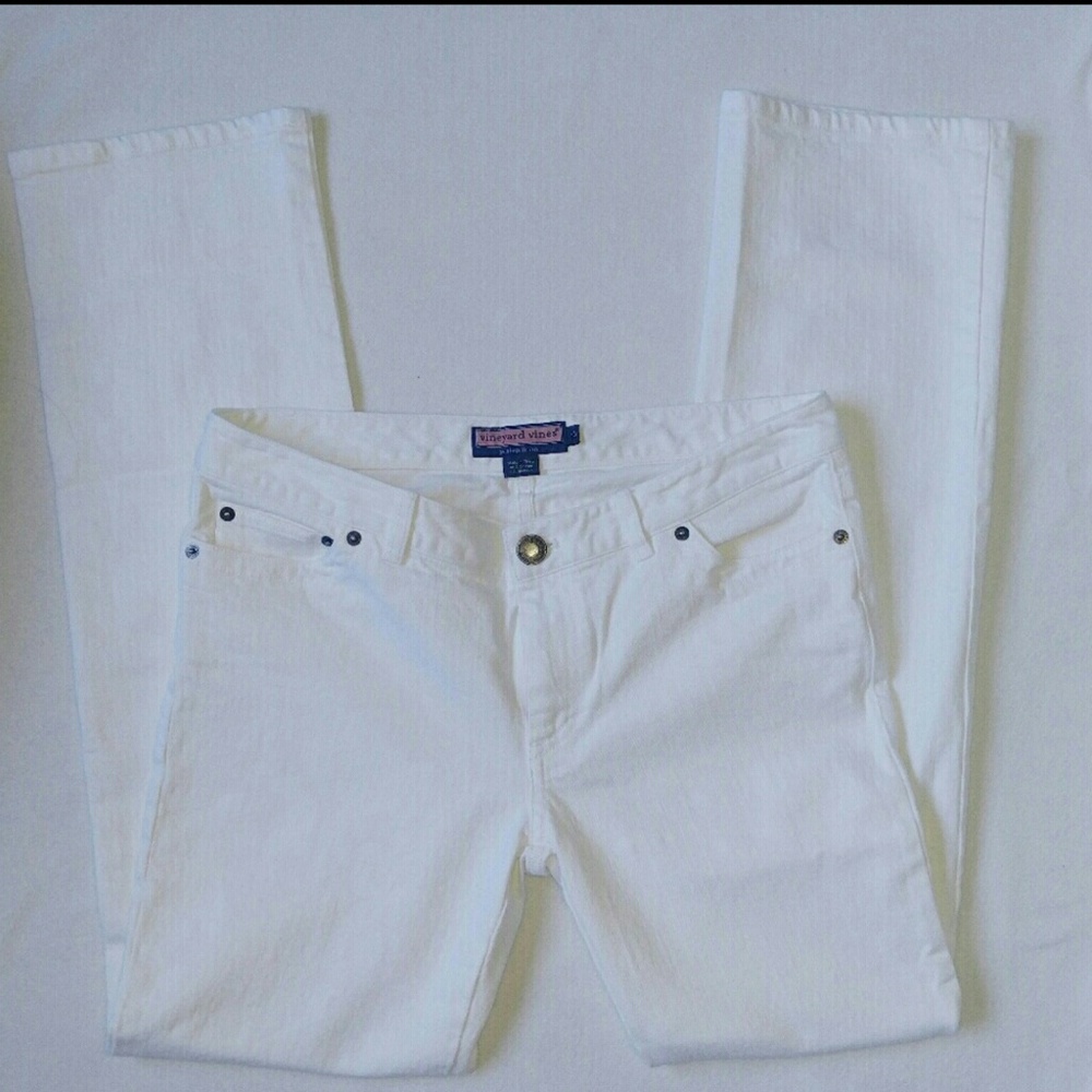 Vineyard Vines White Bootcut Jeans Size 10